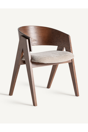  Oak V-Leg Accent Chair | Oroa.com