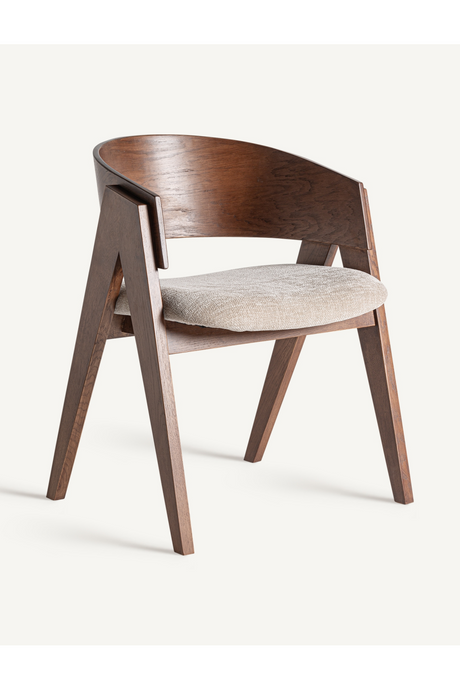   Oak V-Leg Accent Chair | Oroa.com