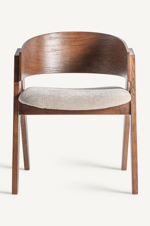   Oak V-Leg Accent Chair | Oroa.com