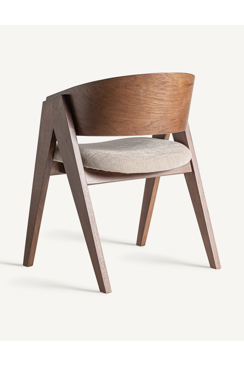   Oak V-Leg Accent Chair | Oroa.com