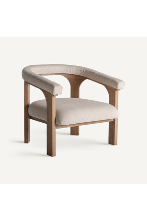   Mango Wood Curved Armchair | Oroa.com