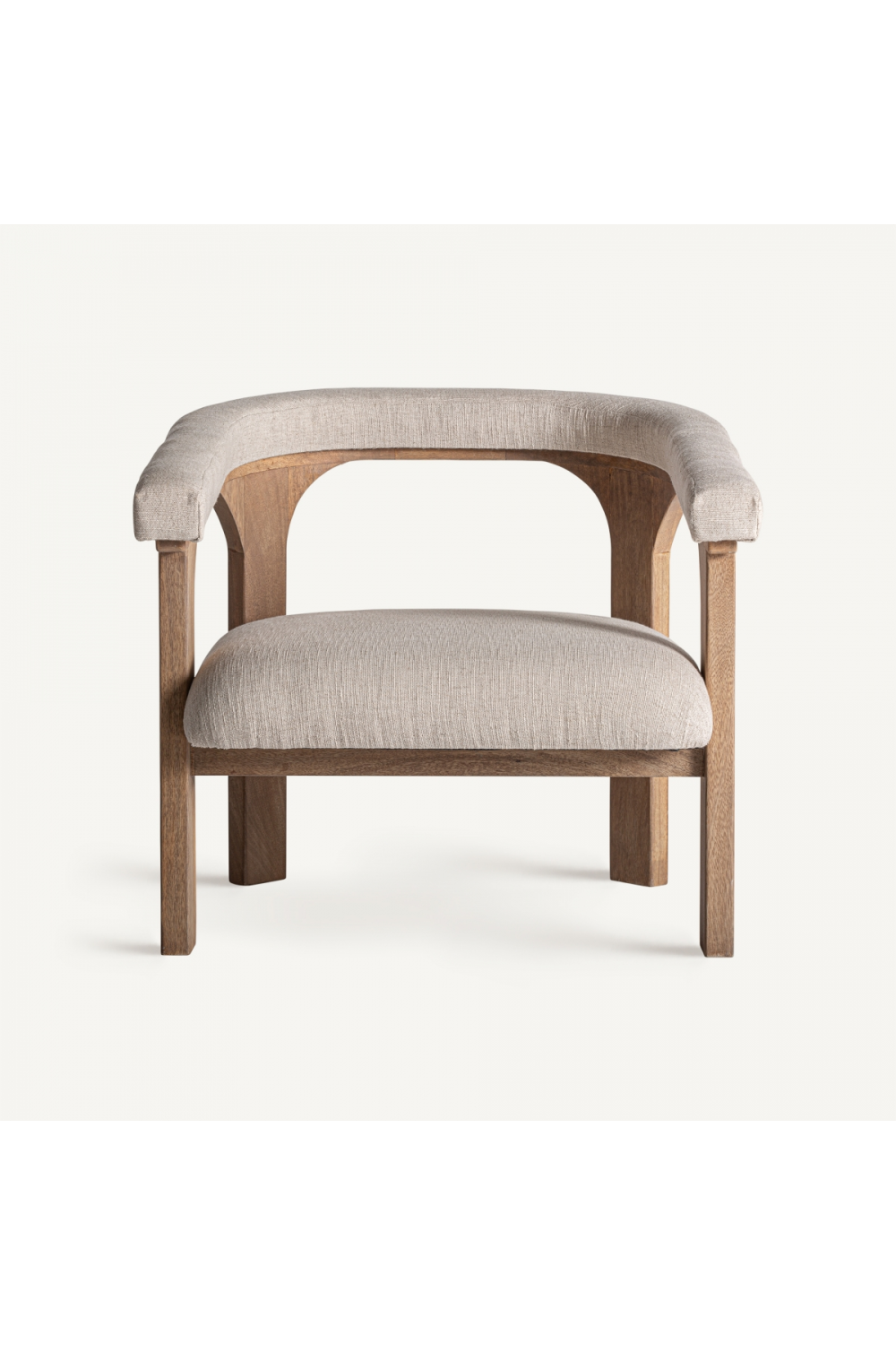   Mango Wood Curved Armchair | Oroa.com