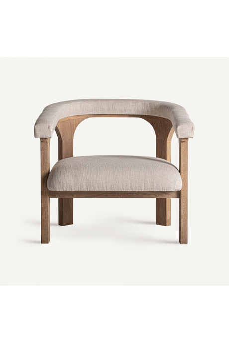   Mango Wood Curved Armchair | Oroa.com