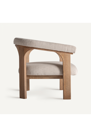   Mango Wood Curved Armchair | Oroa.com