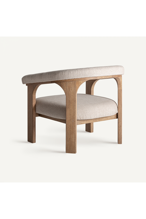   Mango Wood Curved Armchair | Oroa.com