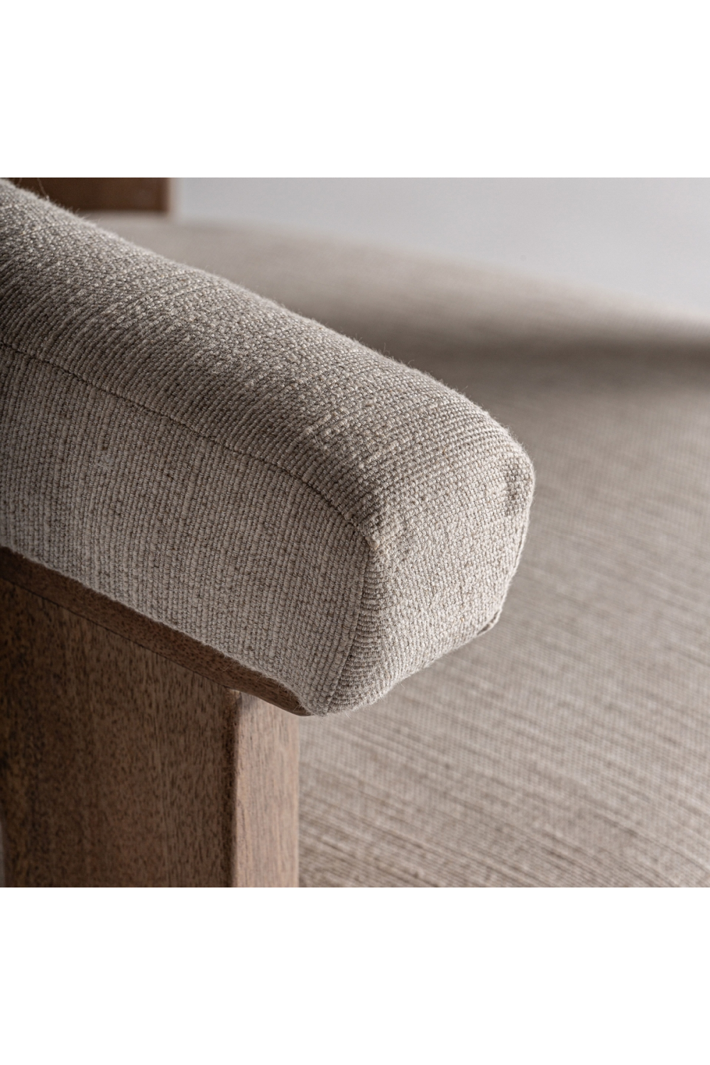   Mango Wood Curved Armchair | Oroa.com