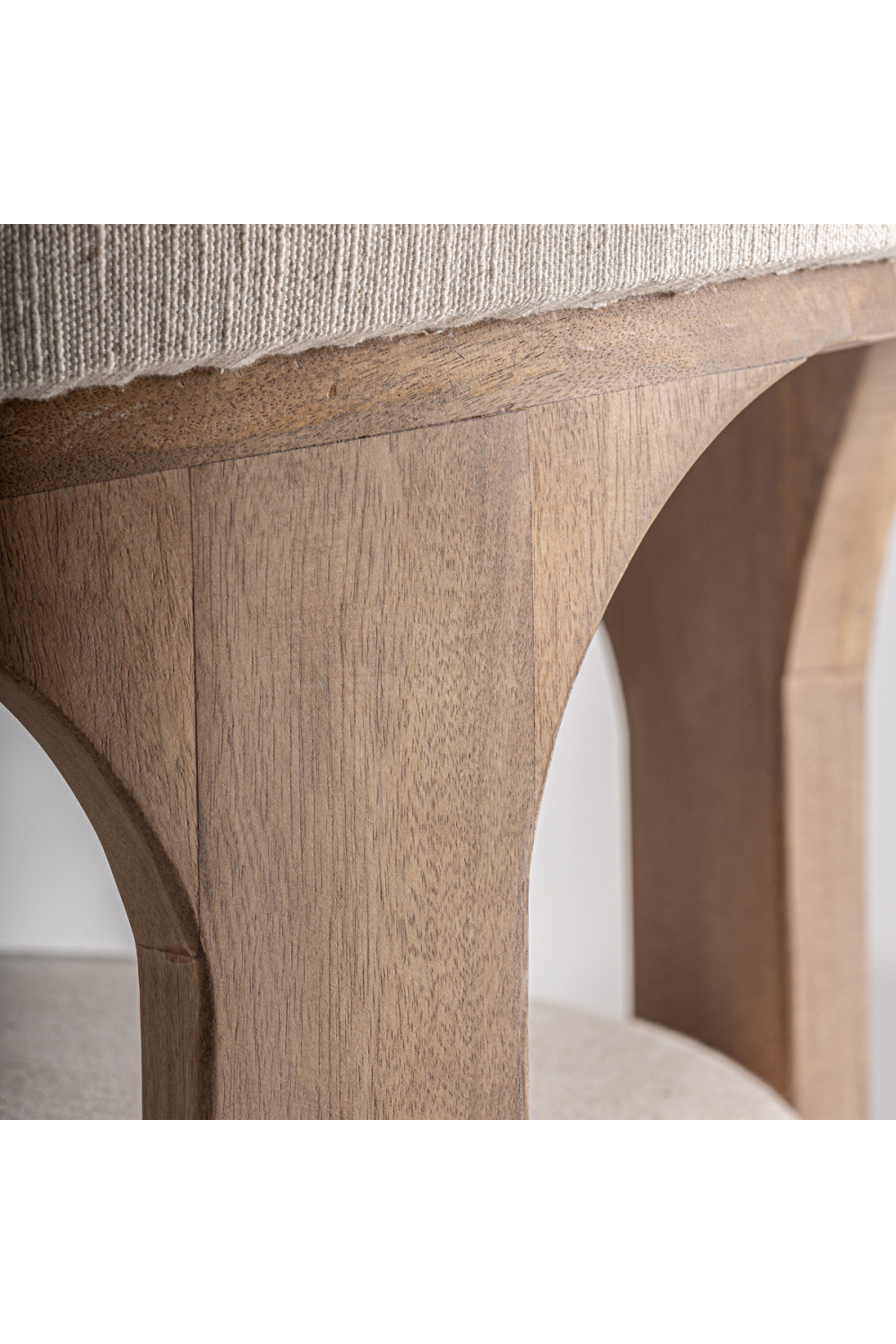   Mango Wood Curved Armchair | Oroa.com