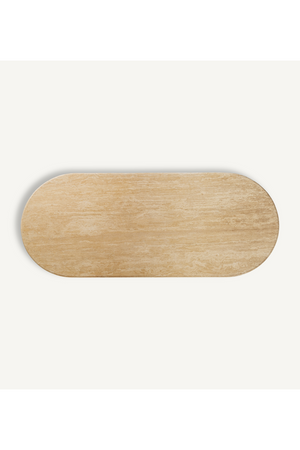   Travertine Oval Dining Table | Oroa.com