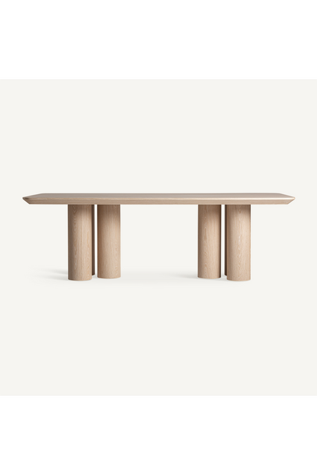   Beige Oak Rectangular Dining Table | Oroa.com