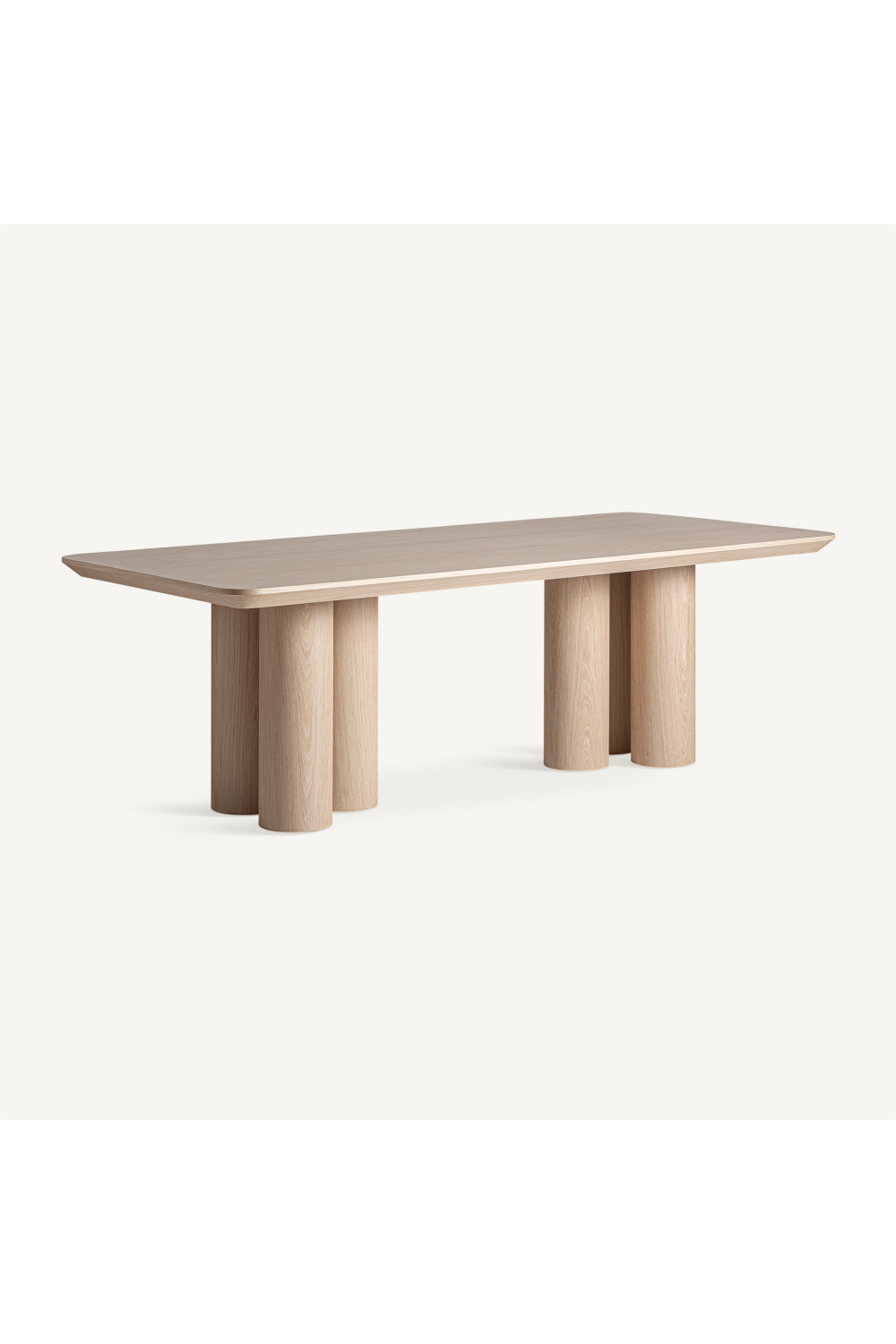   Beige Oak Rectangular Dining Table | Oroa.com
