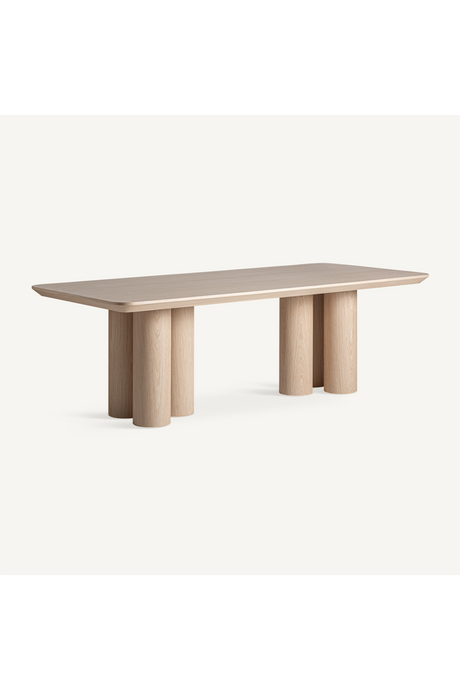   Beige Oak Rectangular Dining Table | Oroa.com