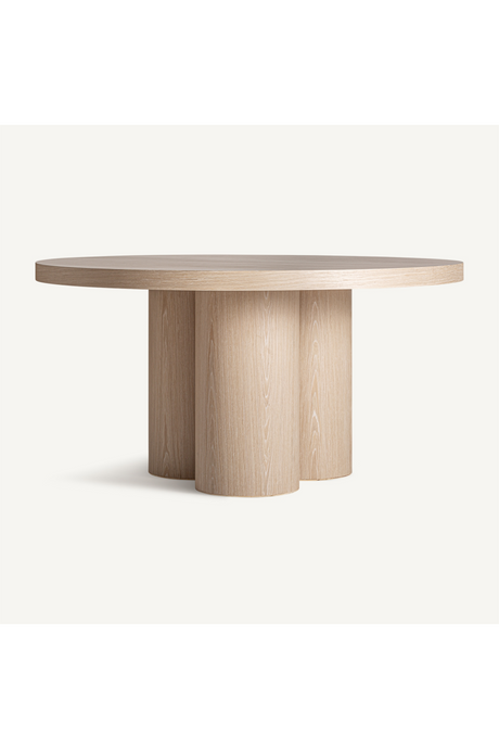   Cream Oak Round Dining Table | Oroa.com