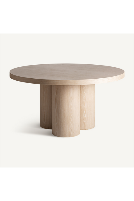   Cream Oak Round Dining Table | Oroa.com
