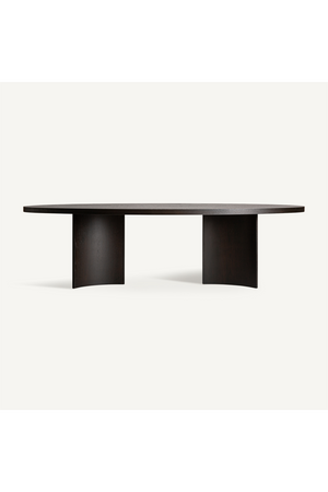  Brown Oak Oval Dining Table | Oroa.com