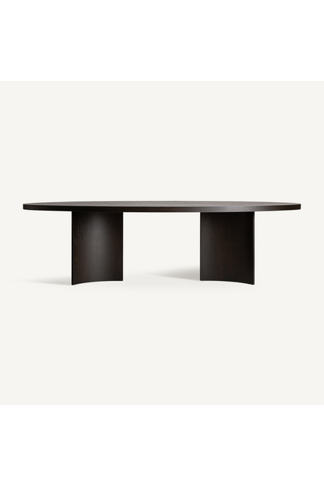   Brown Oak Oval Dining Table | Oroa.com