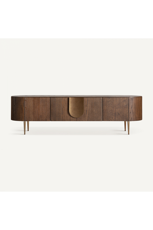   Brown Oak 2-Door Media Unit | Oroa.com