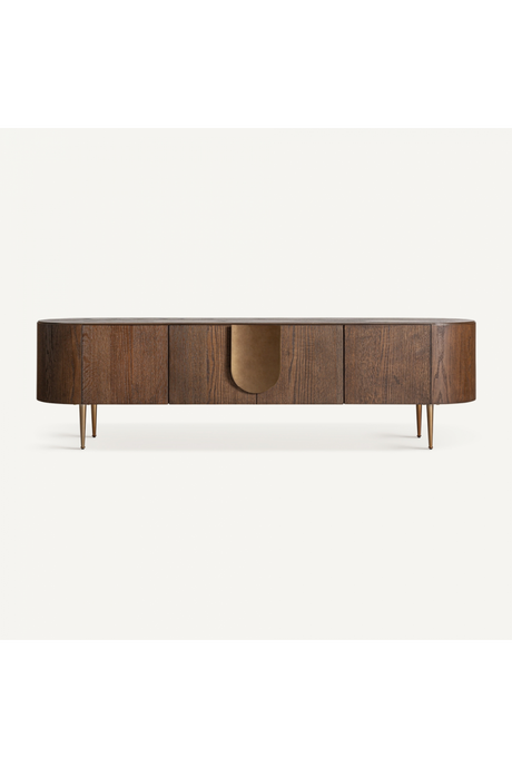   Brown Oak 2-Door Media Unit | Oroa.com
