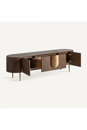   Brown Oak 2-Door Media Unit | Oroa.com