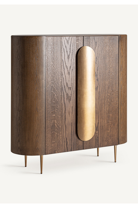   Brown Oak Art Deco Cabinet | Oroa.com