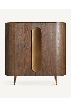   Brown Oak Art Deco Cabinet | Oroa.com