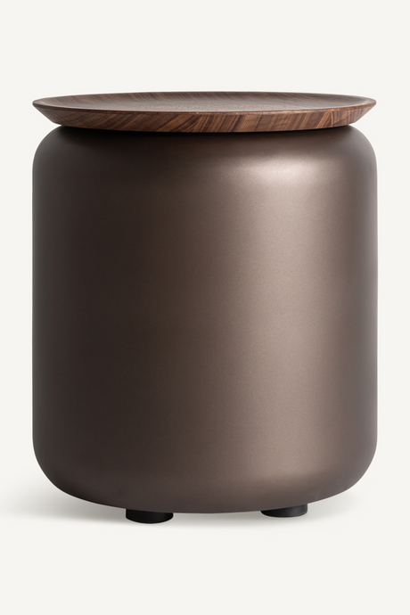   Brown Cylindrical Side Table | Oroa.com