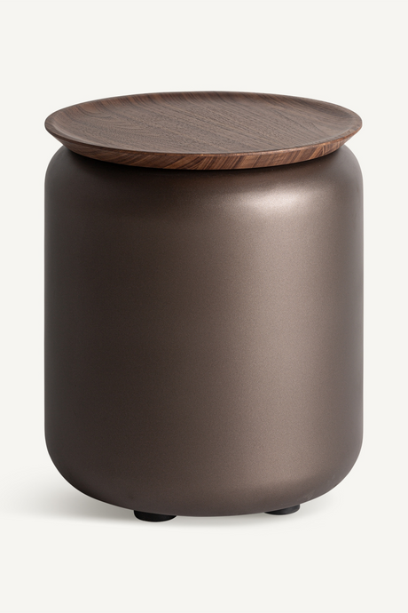  Brown Cylindrical Side Table | Oroa.com