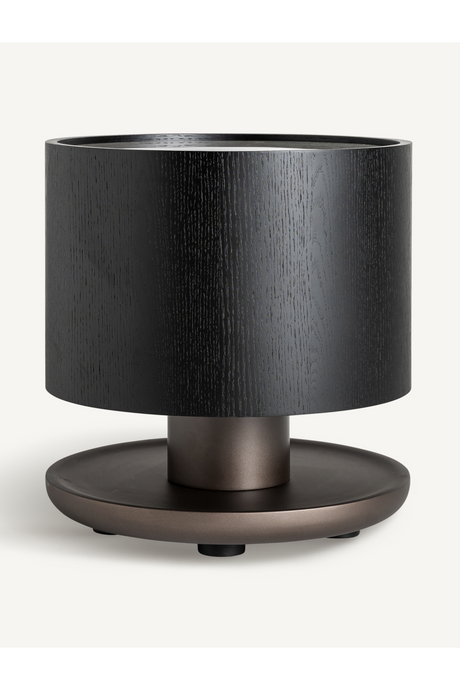   Black Oak Art Deco Side Table | Oroa.com