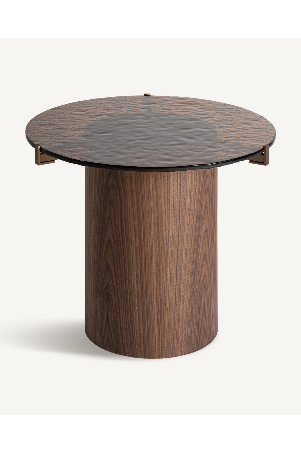   Brown Pedestal Side Table | Oroa.com