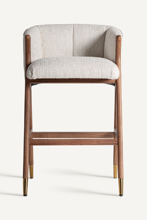   Beige Curved Bar Stool | Oroa.com