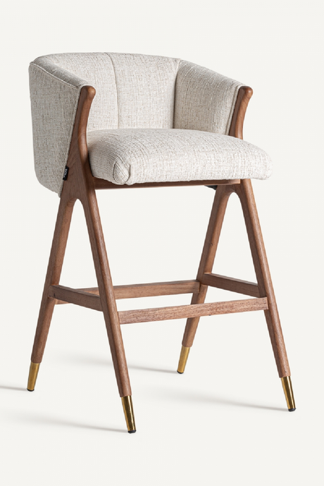   Beige Curved Bar Stool | Oroa.com