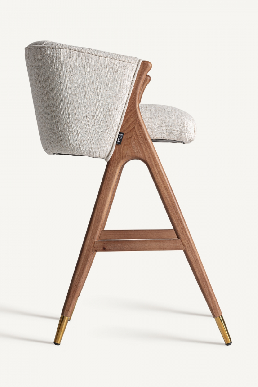   Beige Curved Bar Stool | Oroa.com