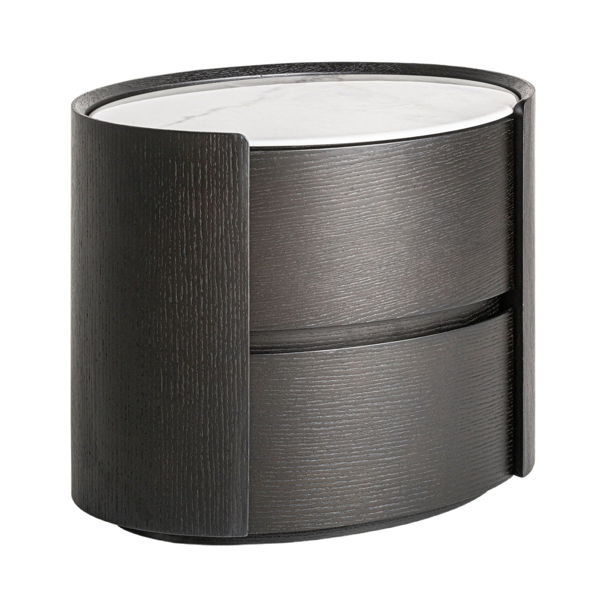   Black Oval Bedside Table | Oroa.com