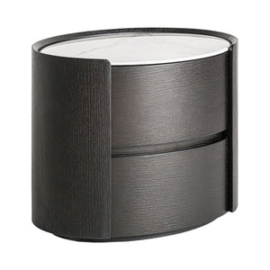   Black Oval Bedside Table | Oroa.com
