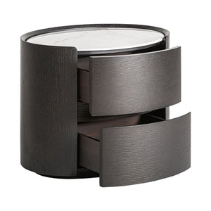   Black Oval Bedside Table | Oroa.com