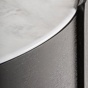   Black Oval Bedside Table | Oroa.com