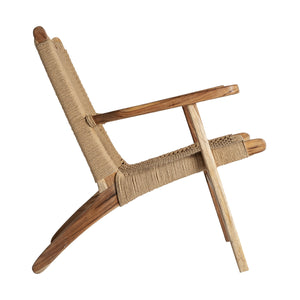   Teak Framed Fiber Lounge Chair | Oroa.com