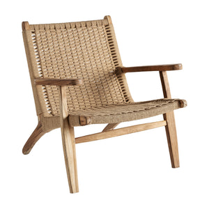   Teak Framed Fiber Lounge Chair | Oroa.com