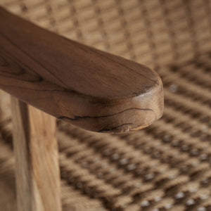   Teak Framed Fiber Lounge Chair | Oroa.com