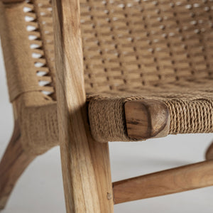   Teak Framed Fiber Lounge Chair | Oroa.com