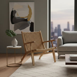   Teak Framed Fiber Lounge Chair | Oroa.com