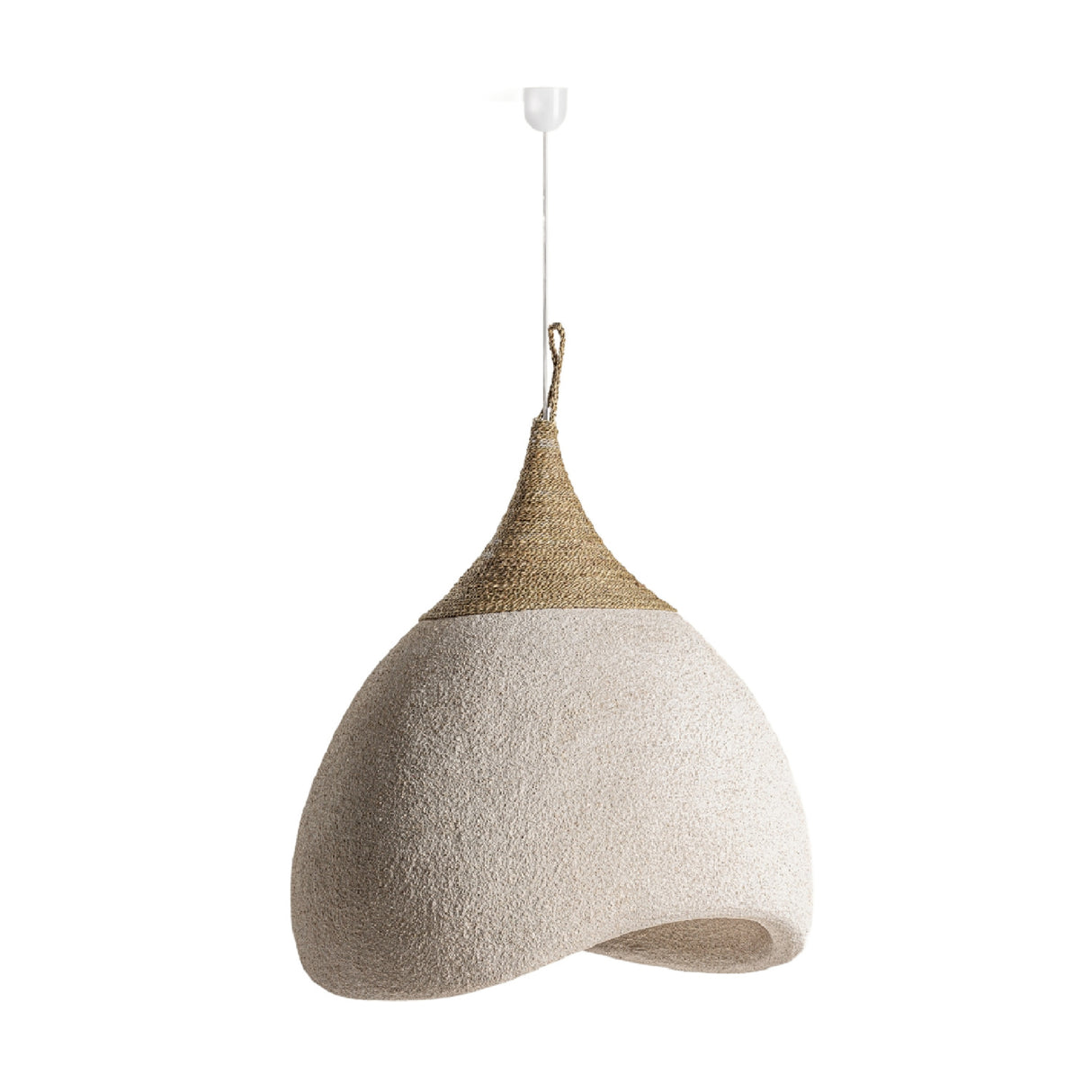   Cream Curved Pendant Lamp | Oroa.com