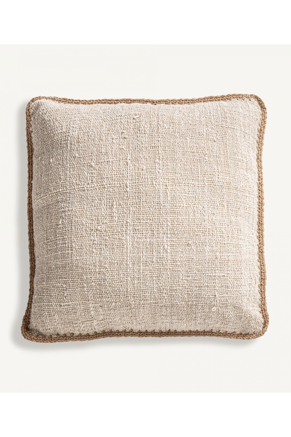   Brown Woven Cotton Cushion | Oroa.com