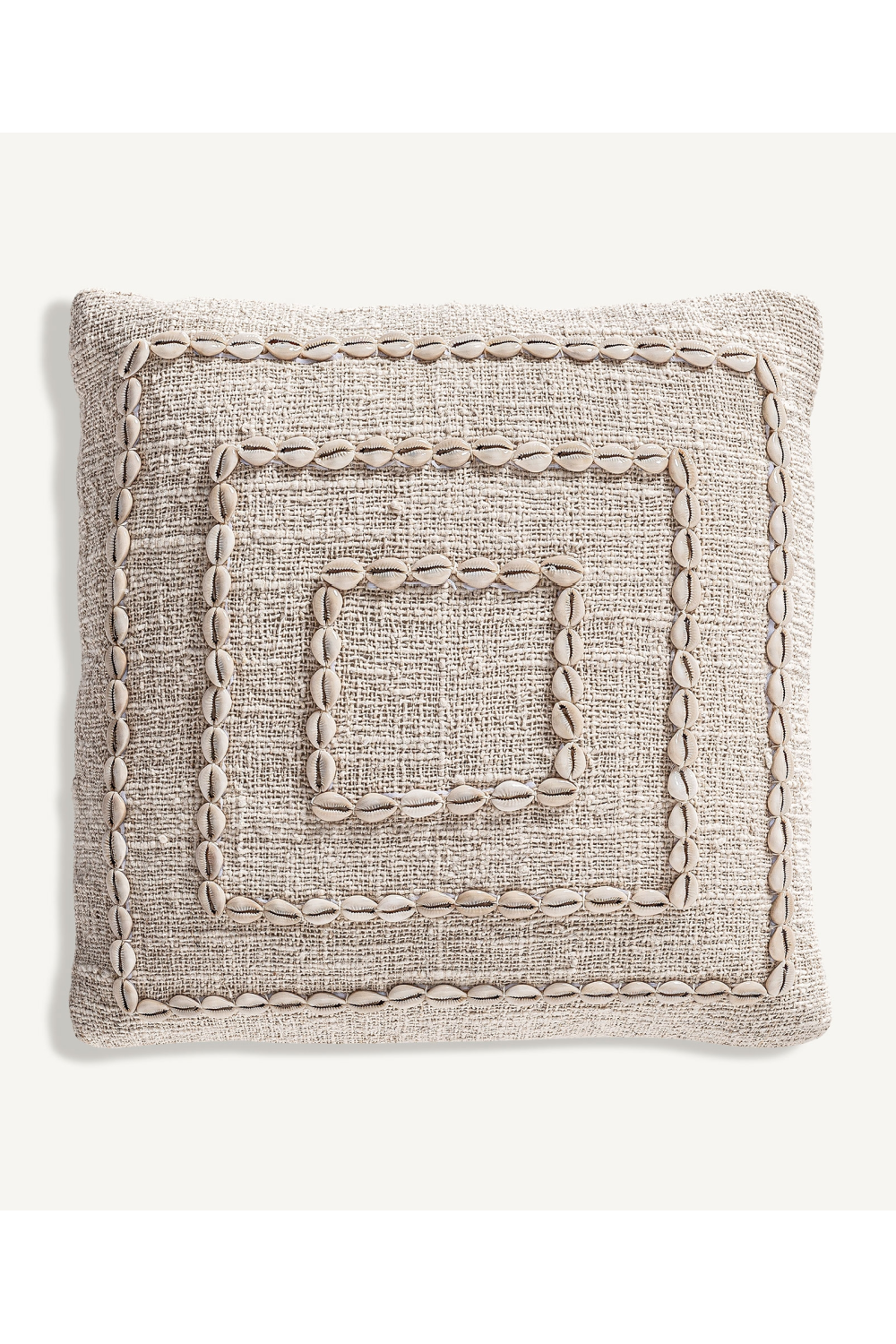   Seashell Studded Cotton Cushion | Oroa.com