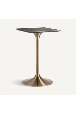   Square Black Porcelain Bar Table | Oroa.com