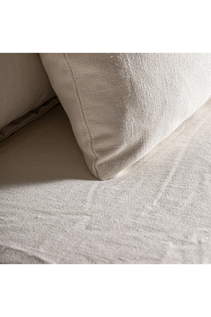   White Cotton Flanged Central Sofa | Oroa.com
