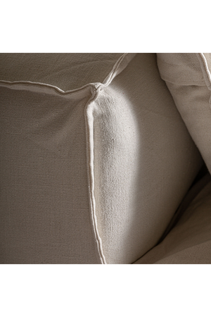   White Cotton Flanged Central Sofa | Oroa.com