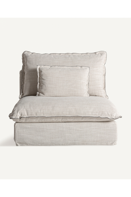   Off White Flanged Central Sofa | Oroa.com