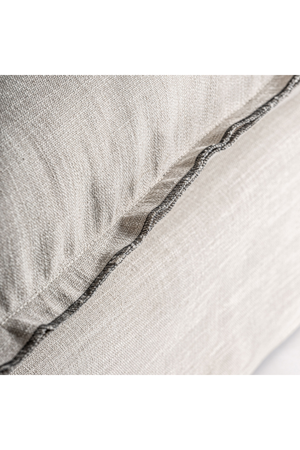   Off White Flanged Ottoman | Oroa.com