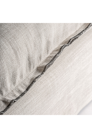   Off White Flanged Ottoman | Oroa.com