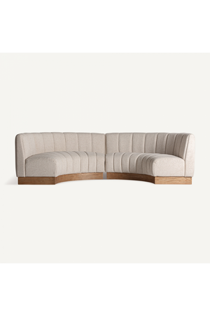   Beige Channeled Central Sofa | Oroa.com